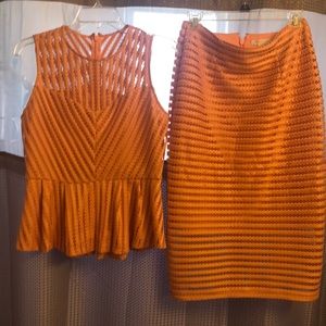 Peach two piece dress